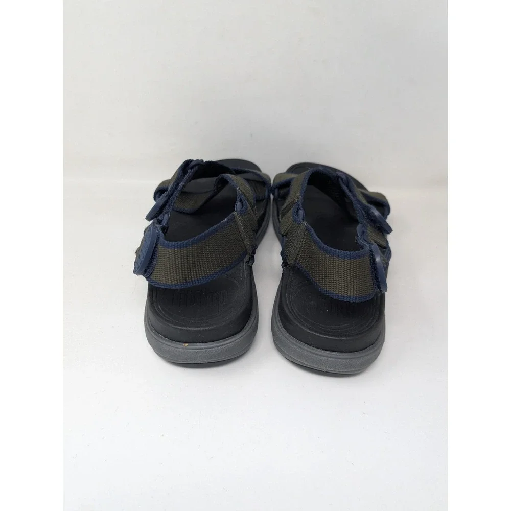 Fitflop Men's‎ Size US 12 Sling II Webbing Sandals Shoes Ankle Strap Gray Blue